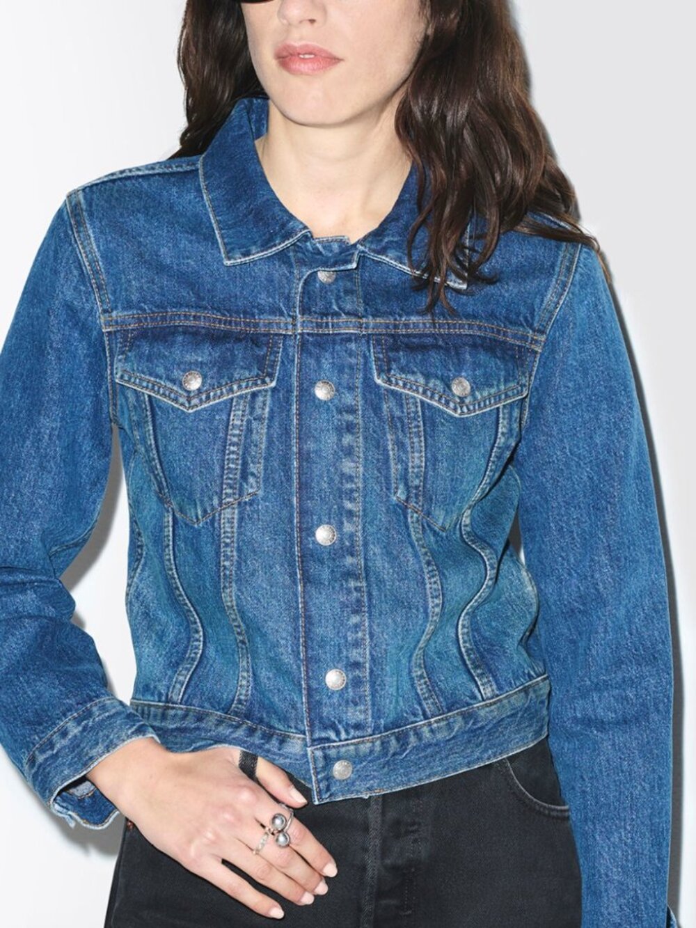 Re/Done Baby Trucker Jacket faded rider small
